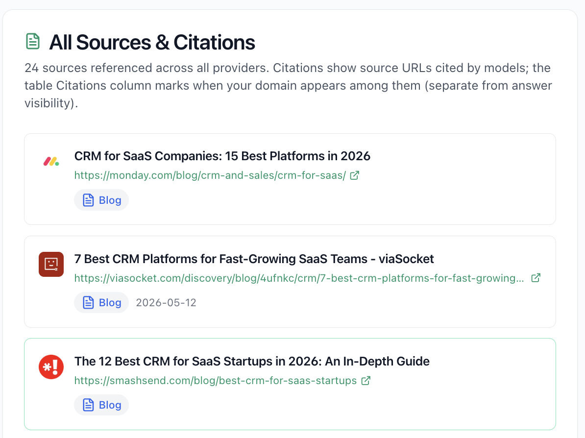 Identify the sources AI trusts